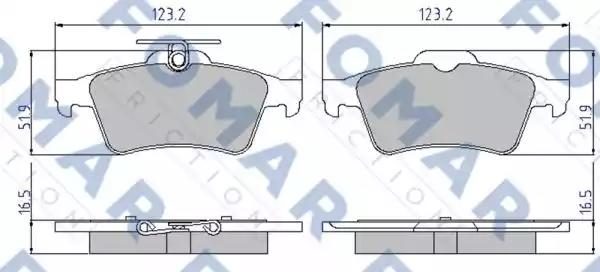 Гальмівні колодки дискові FOMAR FRICTION FO926381 - zapix