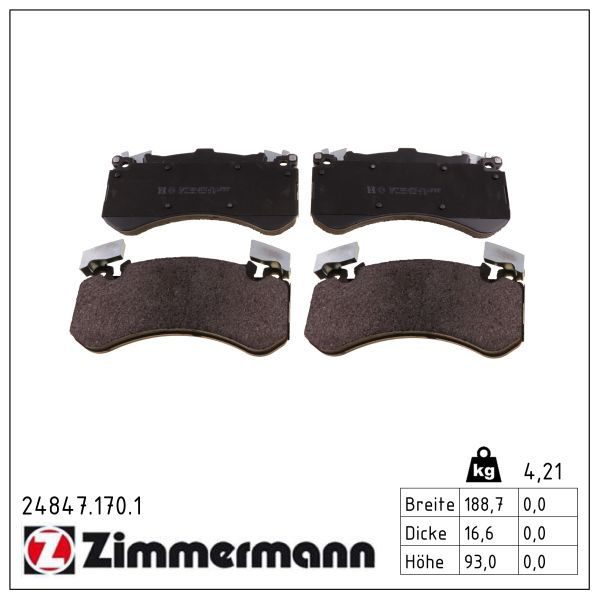 Гальмівні колодки дискові ZIMMERMANN 248471701 - zapix
