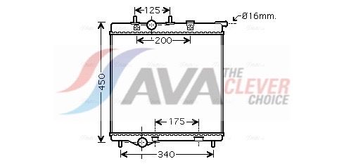 Радіатор охолодження двигуна AVA QUALITY COOLING PEA2298 - zapix