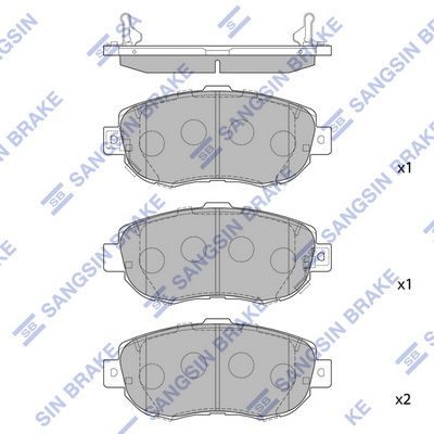 Гальмівні колодки дискові HI-Q SP1386 - zapix