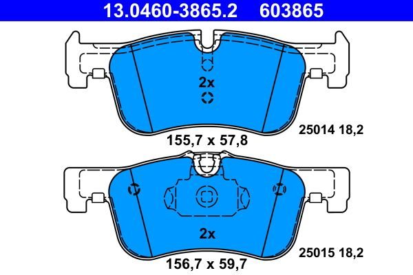 Гальмівні колодки дискові ATE 13046038652 - zapix