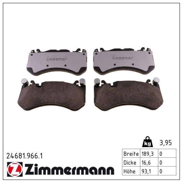 Гальмівні колодки дискові ZIMMERMANN 246819661 - zapix