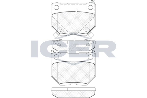 Гальмівні колодки дискові ICER 181749200 - zapix