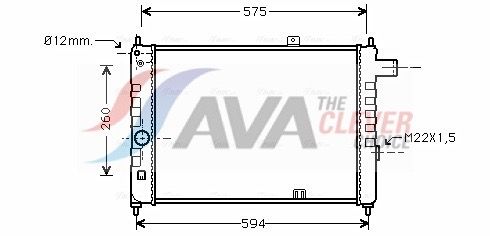 Радіатор охолодження двигуна AVA QUALITY COOLING OL2055 - zapix