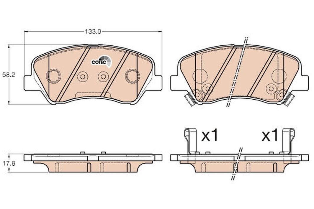 Гальмівні колодки дискові TRW GDB3548 - zapix