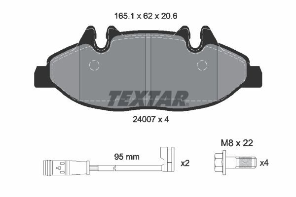 Гальмівні колодки дискові TEXTAR 2400701 - zapix