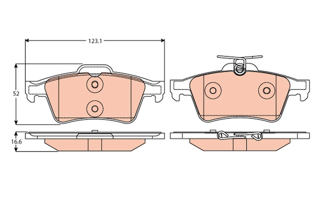 Гальмівні колодки дискові TRW GDB2086