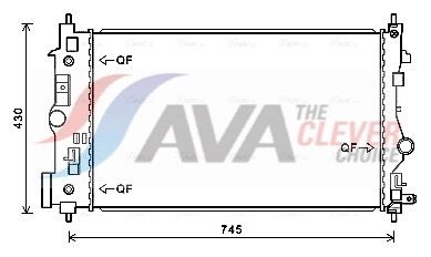 Радіатор охолодження двигуна AVA QUALITY COOLING OL2547 - zapix