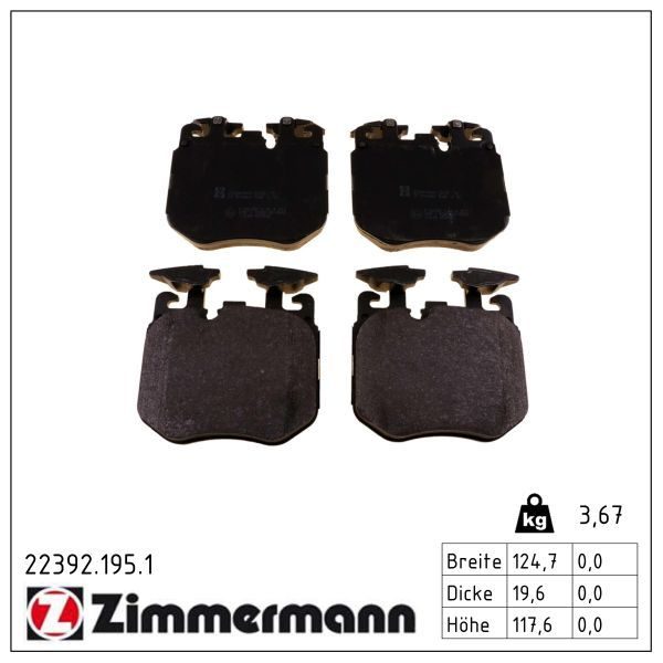 Гальмівні колодки дискові ZIMMERMANN 223921951 - zapix