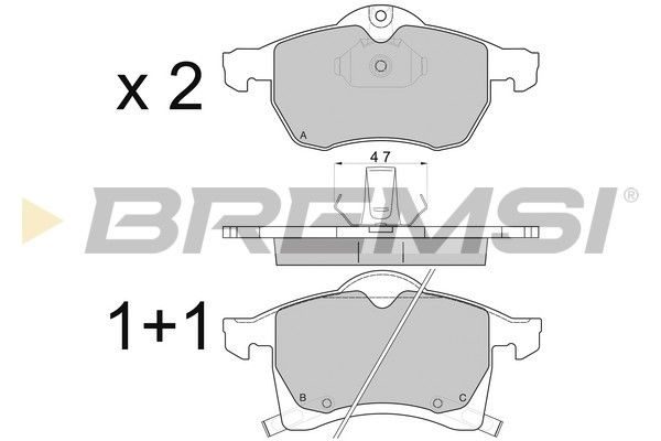 Гальмівні колодки дискові BREMSI BP2811