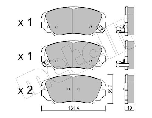 Гальмівні колодки дискові METELLI 2208410 - zapix