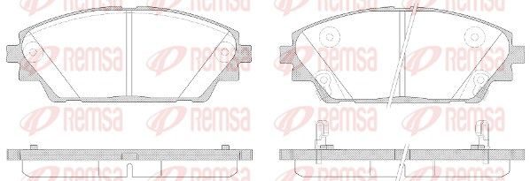 Гальмівні колодки дискові REMSA 156902 - zapix