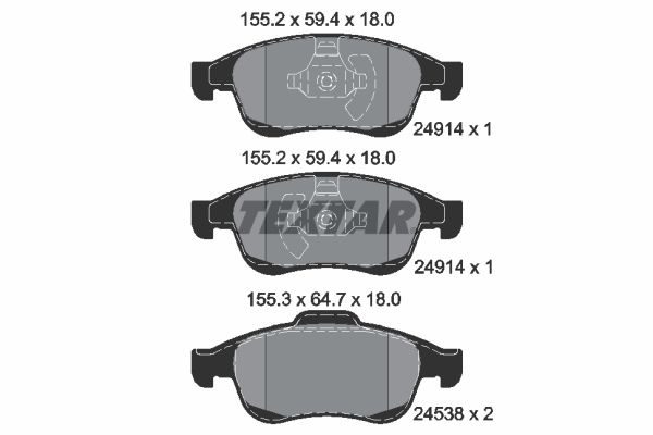 Тормозные колодки дисковые TEXTAR 2491401