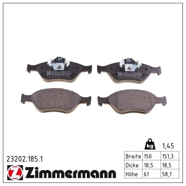 Гальмівні колодки дискові ZIMMERMANN 232021851 - zapix