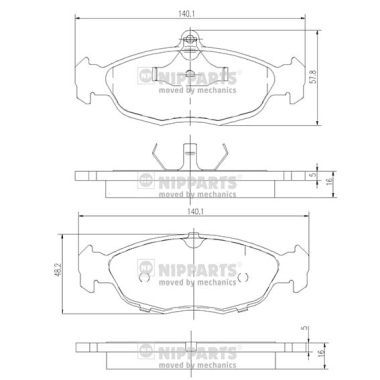 Гальмівні колодки дискові NIPPARTS J3600901 - zapix