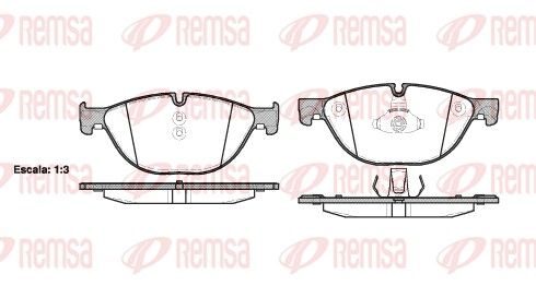 Гальмівні колодки дискові REMSA 141400 - zapix