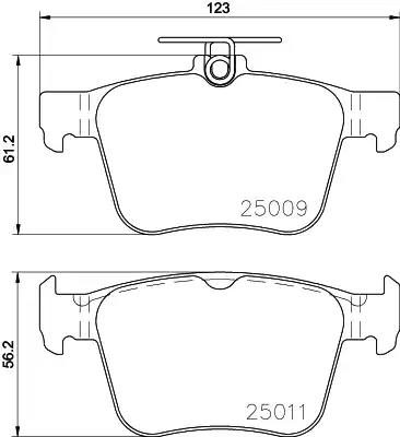 Гальмівні колодки дискові HELLA PAGID 8DB355020261 - zapix