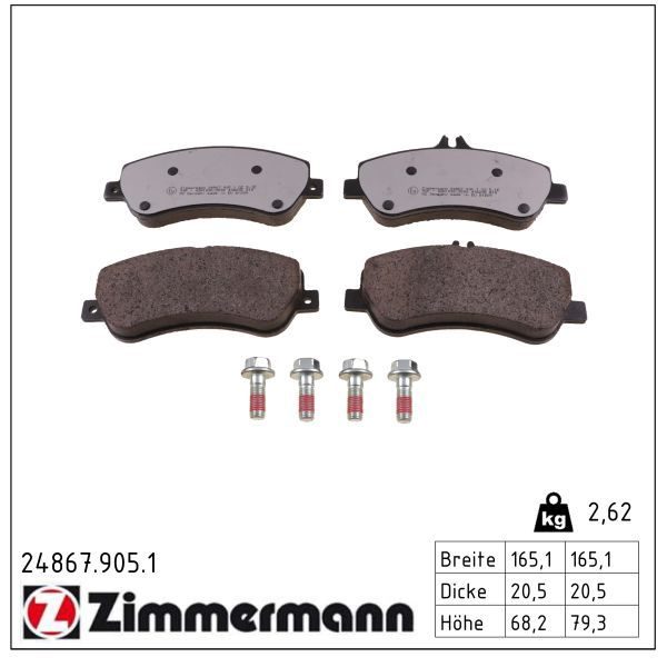 Гальмівні колодки дискові ZIMMERMANN 248679051 - zapix