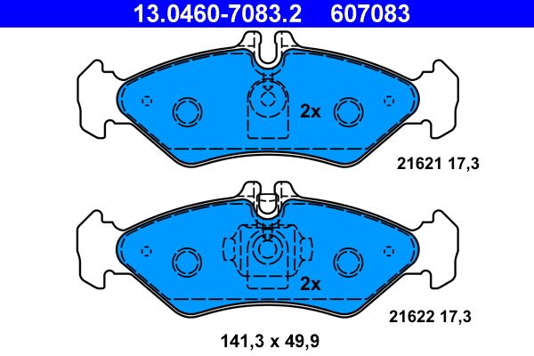 Гальмівні колодки дискові ATE 13046070832 - zapix