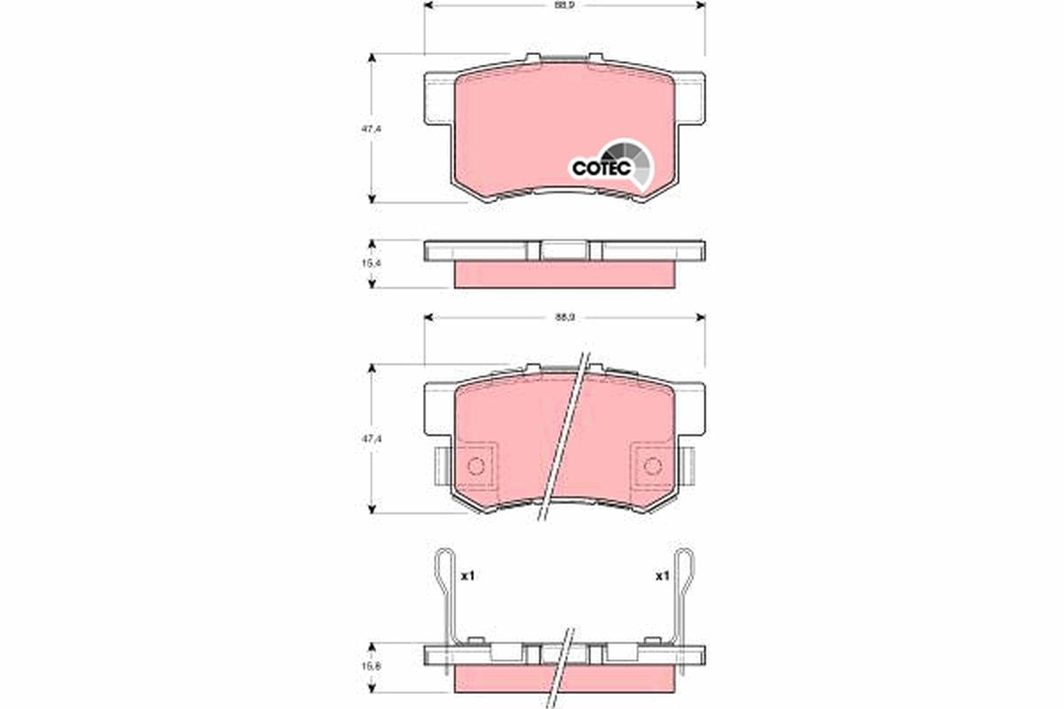 Гальмівні колодки дискові TRW GDB3269 - zapix