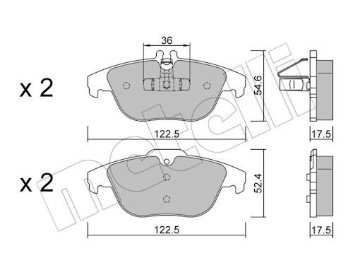 Гальмівні колодки дискові METELLI 2206660 - zapix