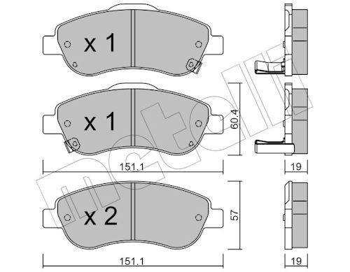Гальмівні колодки дискові METELLI 2207890 - zapix