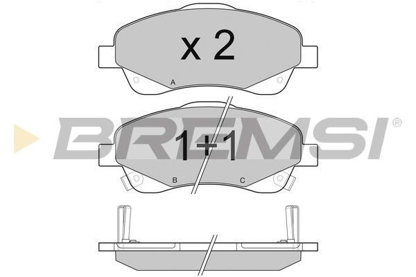 Тормозные колодки дисковые BREMSI BP3094