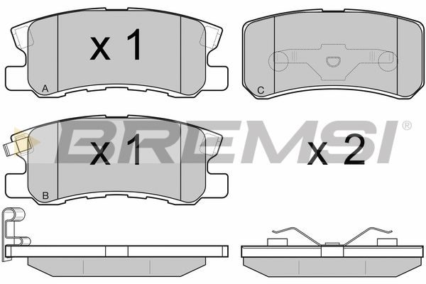 Тормозные колодки дисковые BREMSI BP2965
