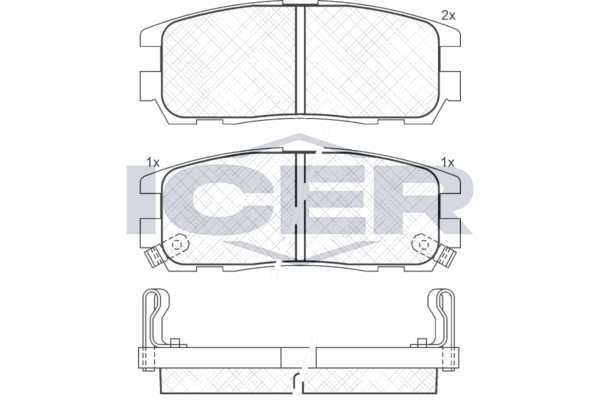 Гальмівні колодки дискові ICER 140991 - zapix