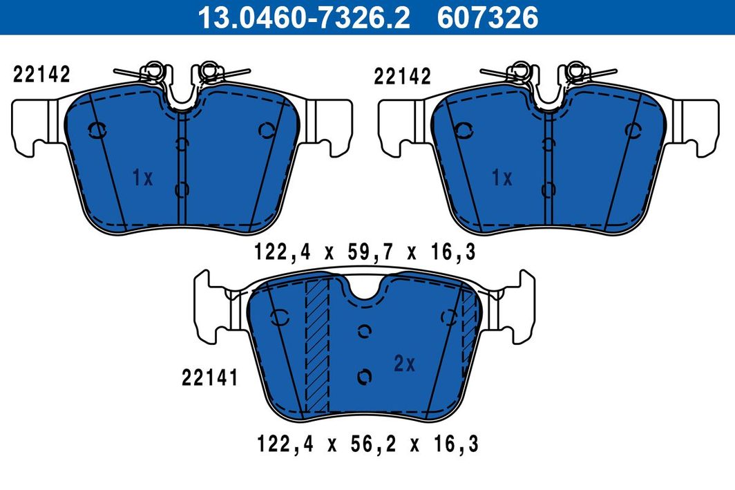 Гальмівні колодки дискові ATE 13046073262 - zapix