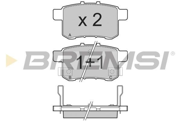 Гальмівні колодки дискові BREMSI BP3370