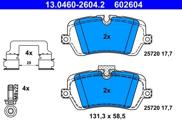 Гальмівні колодки дискові ATE 13046026042 - zapix