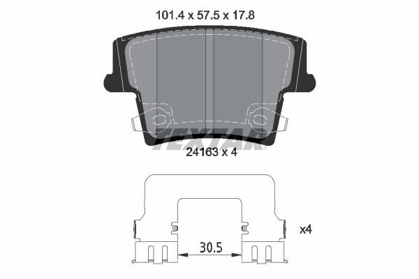 Гальмівні колодки дискові TEXTAR 2416303 - zapix