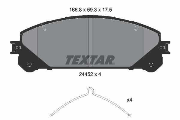Тормозные колодки дисковые TEXTAR 2445201