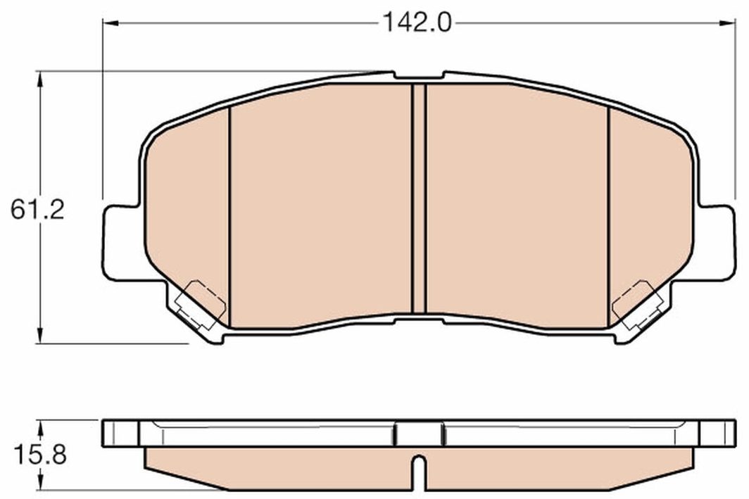 Гальмівні колодки дискові TRW GDB3562