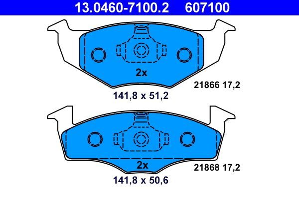 Гальмівні колодки дискові ATE 13046071002 - zapix