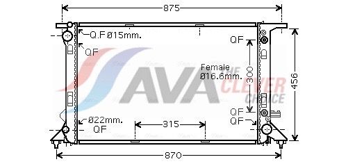 Радіатор охолодження двигуна AVA QUALITY COOLING AIA2291 - zapix