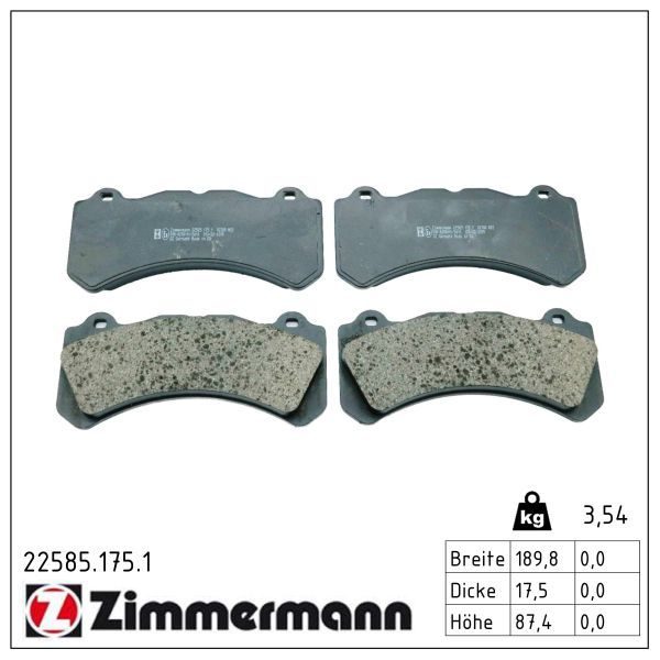 Гальмівні колодки дискові ZIMMERMANN 225851751 - zapix