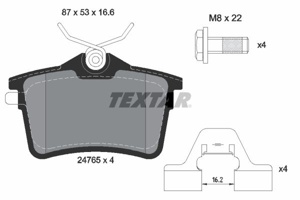 Гальмівні колодки дискові TEXTAR 2476501 - zapix