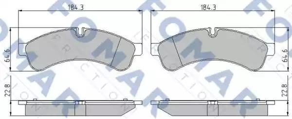 Гальмівні колодки дискові FOMAR FRICTION FO929281 - zapix