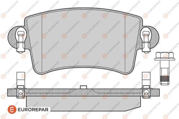 Тормозные колодки дисковые EUROREPAR 1617258980
