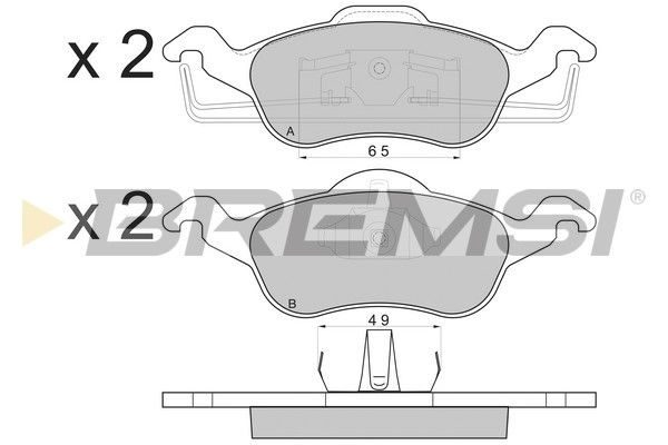 Тормозные колодки дисковые BREMSI BP2824