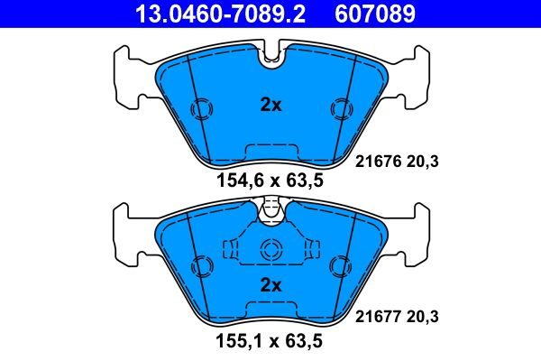 Гальмівні колодки дискові ATE 13046070892 - zapix