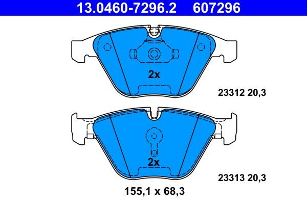 Гальмівні колодки дискові ATE 13046072962 - zapix