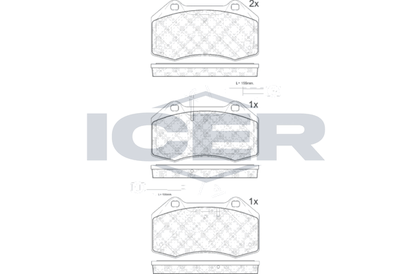 Гальмівні колодки дискові ICER 181879203 - zapix