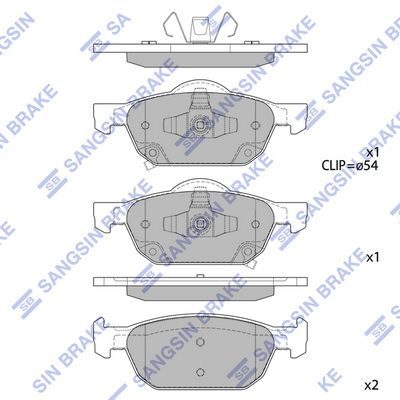 Гальмівні колодки дискові HI-Q SP1605 - zapix