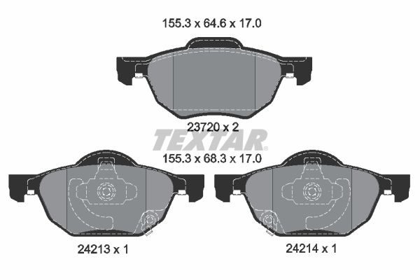 Тормозные колодки дисковые TEXTAR 2372001