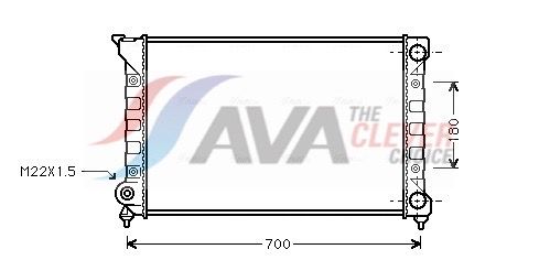 Радіатор охолодження двигуна AVA QUALITY COOLING VN2072 - zapix