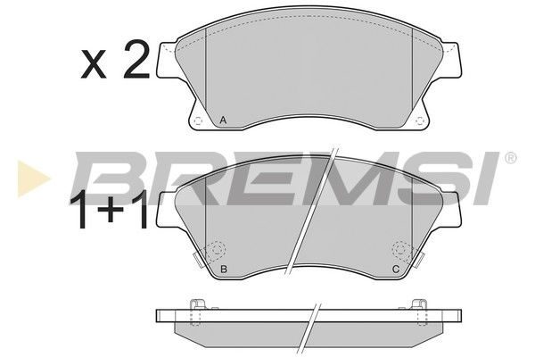 Гальмівні колодки дискові BREMSI BP3404
