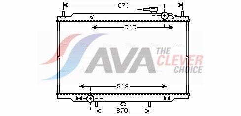 Радіатор охолодження двигуна AVA QUALITY COOLING DN2266 - zapix